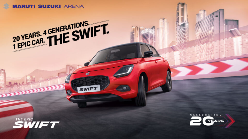 Maruti Suzuki celebrates 20 years of Swift in India with over 30 lakh units sold. Here's a look at its evolution, specs, and the new-gen model.