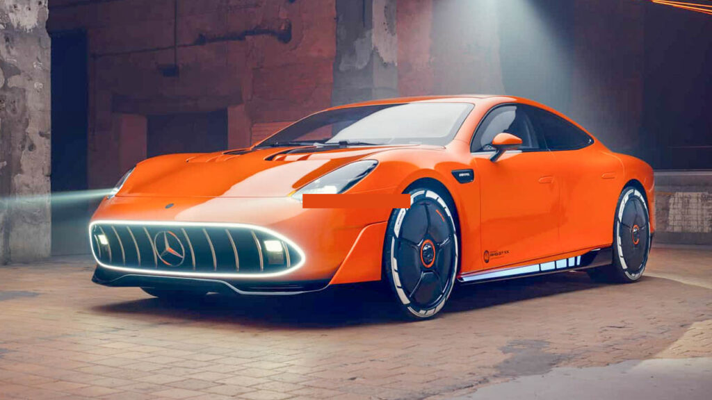 Mercedes AMG GT XX Concept Front View in Orange